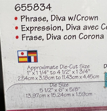 Sizzix GIRLS Diva Crown Telephone Girly Stuff Bigz Sizzlits Dies Lot of 3