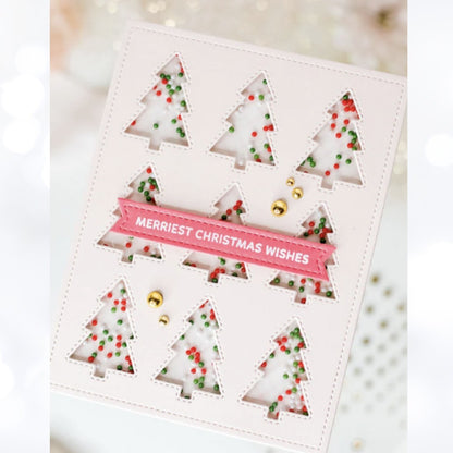 Pretty Pink Posh TREE COVER PLATE Christmas Trees Background Die