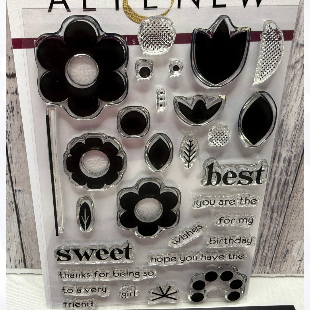 Altenew FOLKSY FLORALS Flowers Rubber Stamps Dies