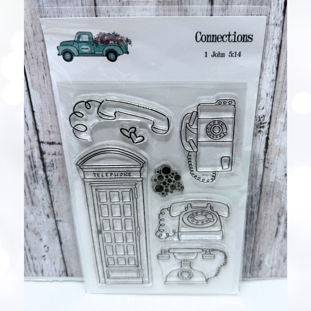 By the Well 4 God CONNECTIONS Telephone Religious Bible Journaling Rubber Stamps