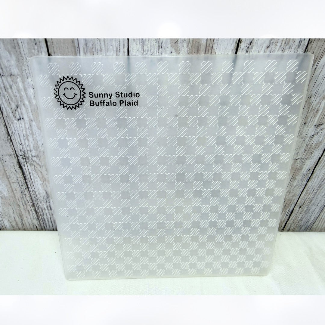 Simon Says Stamp Sunny Studios Holly Balloons Plaid Embossing Folders Lot of 4