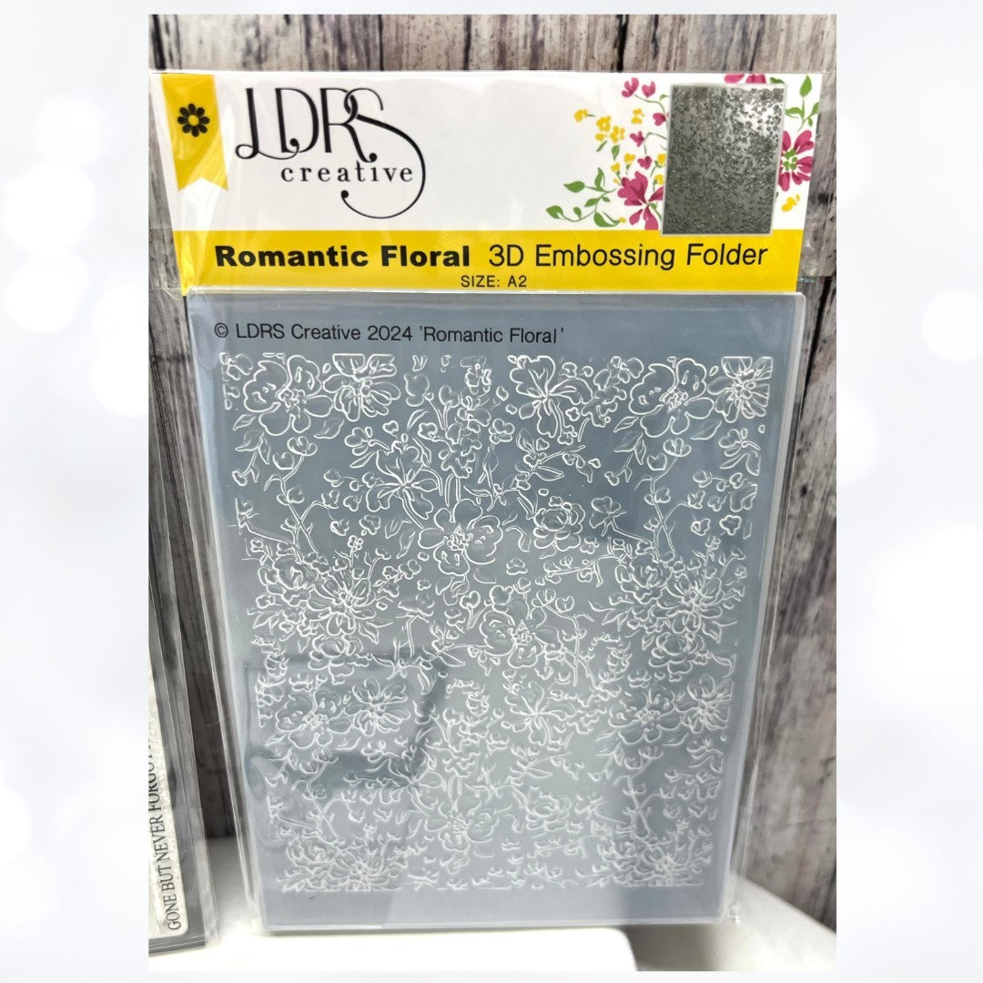 LDRS Designs TUFTED PETALS Sentiments Love Rubber Stamps 3D Embossing Folders