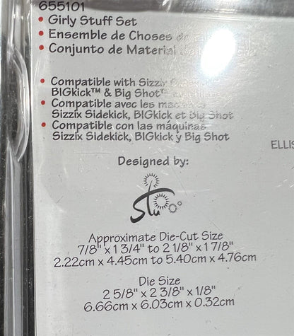 Sizzix GIRLS Diva Crown Telephone Girly Stuff Bigz Sizzlits Dies Lot of 3