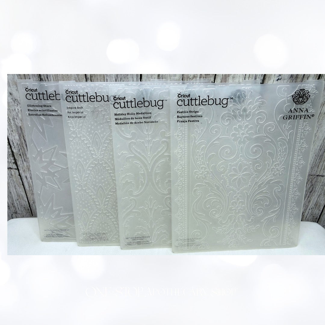 Anna Griffin HOLIDAY Stars Arch Festive Embossing Folders Lot of 4