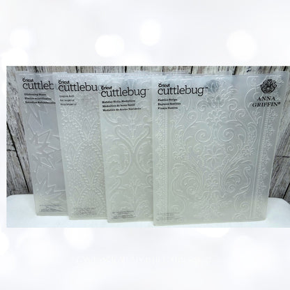 Anna Griffin HOLIDAY Stars Arch Festive Embossing Folders Lot of 4