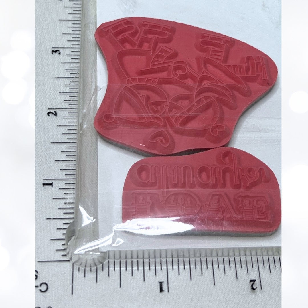 Taylored Expressions LOVE ICE SKATERS Rubber Stamps Die Rare