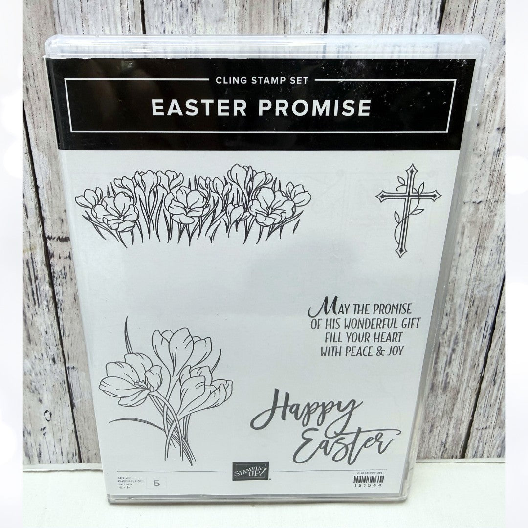 Stampin Up EASTER PROMISE Cross Religious Rubber Stamps