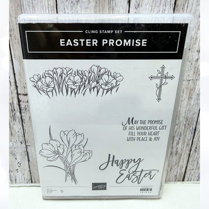 Stampin Up EASTER PROMISE Cross Religious Rubber Stamps