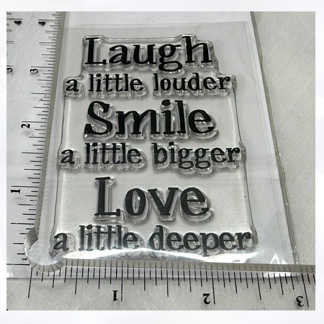 Visible Image LAUGH CHANCES Daughter Mixed Media Sentiments Quotes Rubber Stamps
