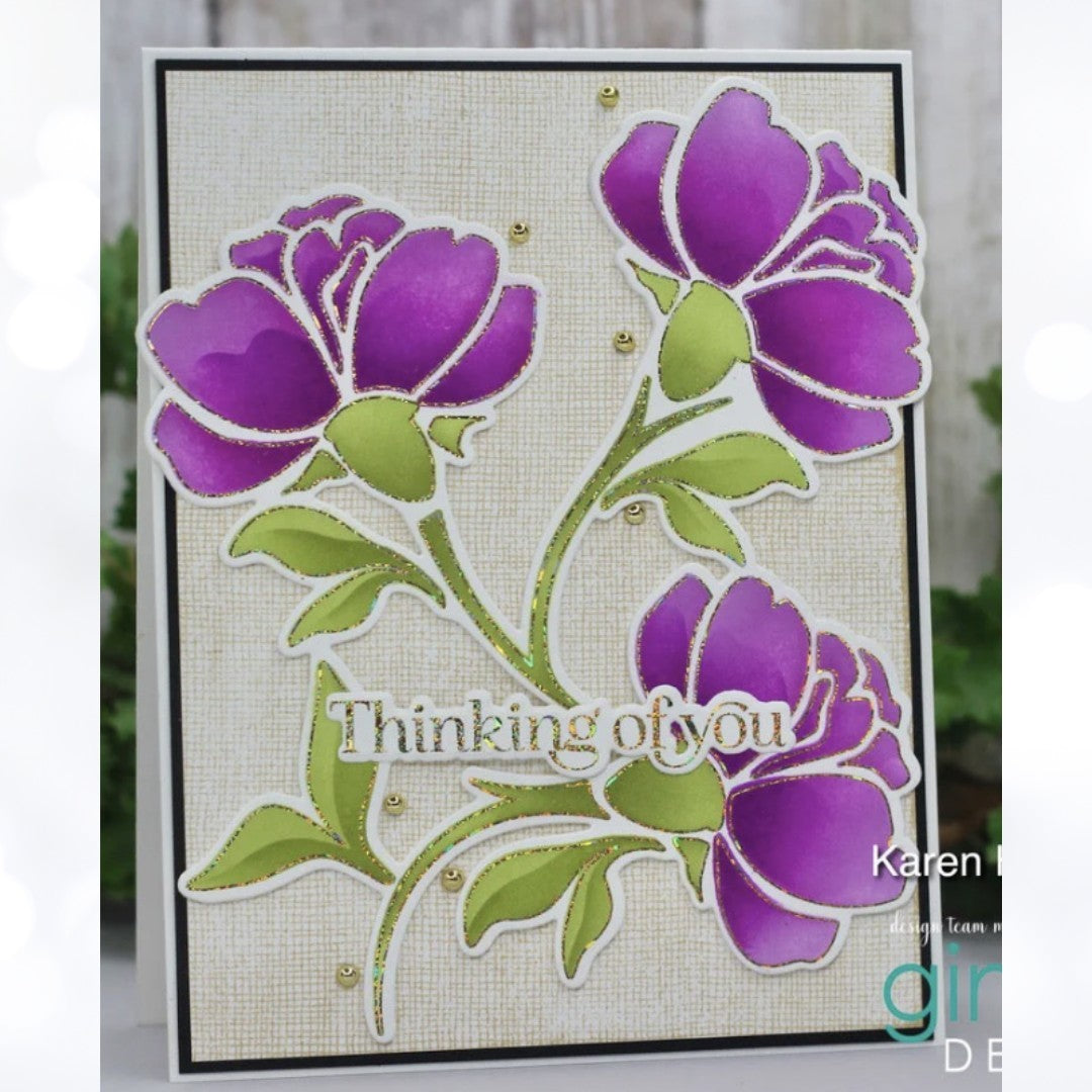 Gina K Designs AUTUMN DELIGHT Floral Flowers Layering Stencils Dies