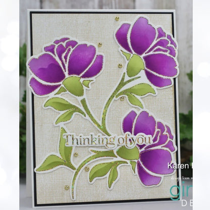 Gina K Designs AUTUMN DELIGHT Floral Flowers Layering Stencils Dies