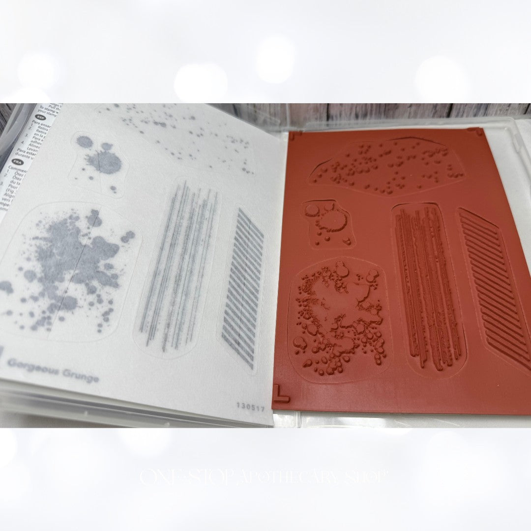 Stampin Up GORGEOUS GRUNGE Textures Rubber Stamps