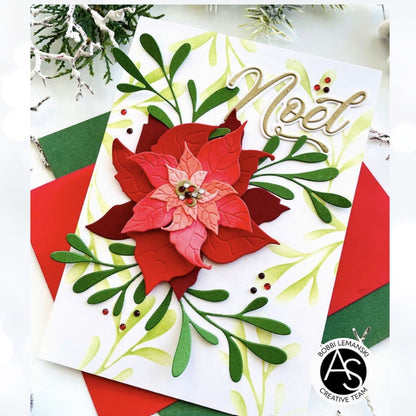 Alex Syberia JOYFUL POINSETTIA Christmas Holiday Dies