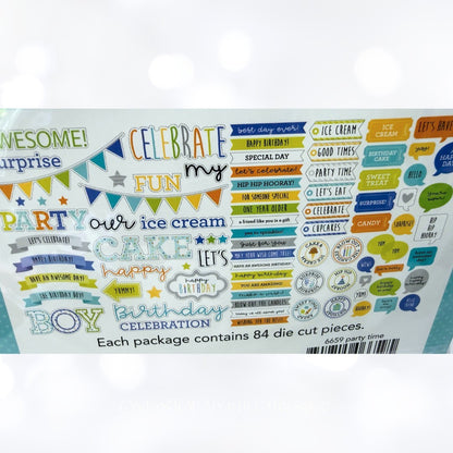 Doodlebug Designs PARTY TIME Chit Chat Odds & Ends Die Cuts Embellishments