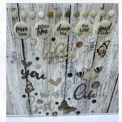 49 & Market CHARCOAL 12x12 Paper Ephemera Frames Die Cuts Collection Kit