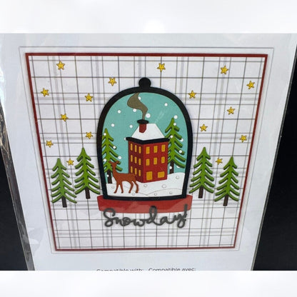 Spellbinders SANTA'S WORKSHOP Snowglobe Christmas Dies