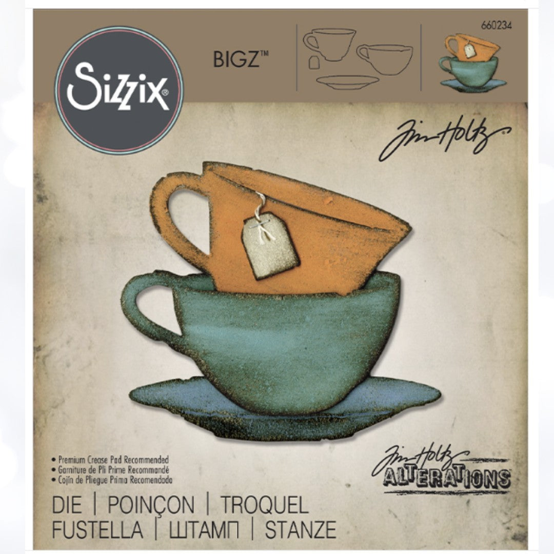 Tim Holtz TEA TIME Cup Party 660234 Bigz Die