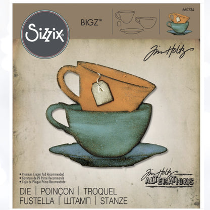 Tim Holtz TEA TIME Cup Party 660234 Bigz Die