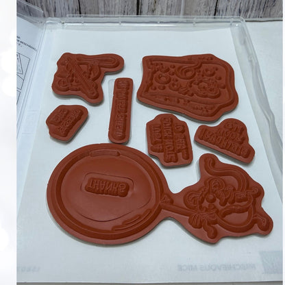 Stampin Up MISCHIEVEOUS MICE Mouse Rubber Stamps