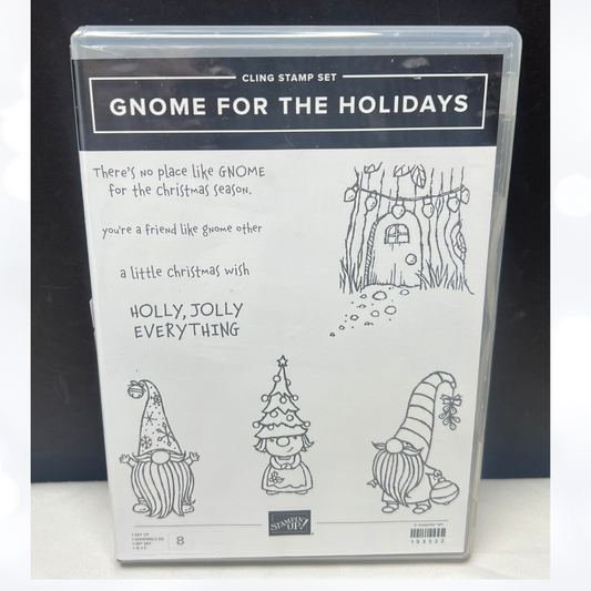 Stampin Up GNOME FOR THE HOLIDAYS Christmas Gnomes Rubber Stamps