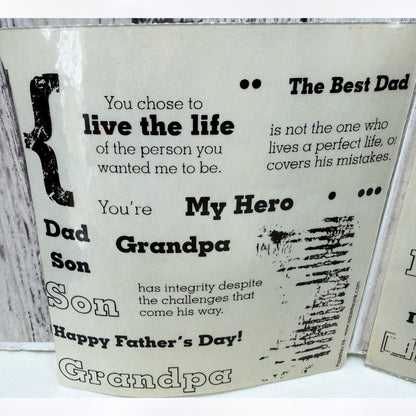 Papertrey Ink MY HERO MY DAD Fathers Day Sentiments Rubber Stamps