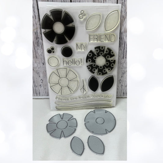 Simon Says Stamp WHIMSICAL FLOWERS Floral Rubber Stamps Dies