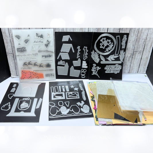 Scrapbook & Cards Today HOLIDAY MAGIC Gingerbread Christmas Rubber Stamps Kit