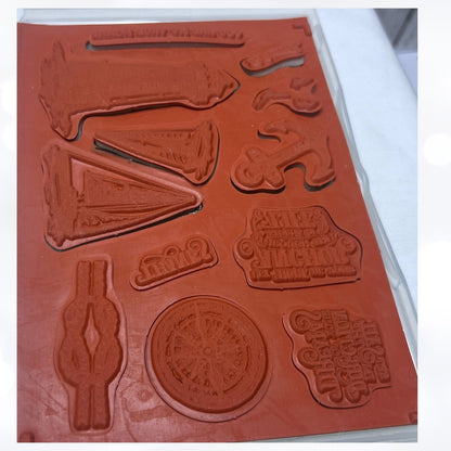 Stampin Up SAILING HOME Lighthouse Boat Rubber Stamps Dies Sail Away Cards AS IS