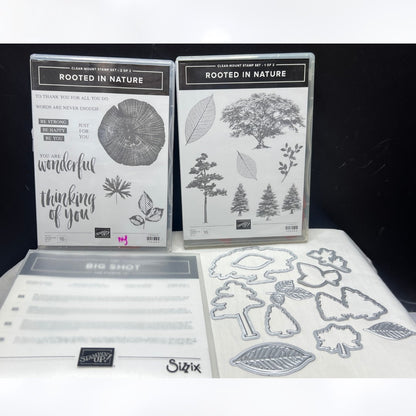 Stampin Up ROOTED IN NATURE Trees Roots Rubber Stamps Framelits Dies