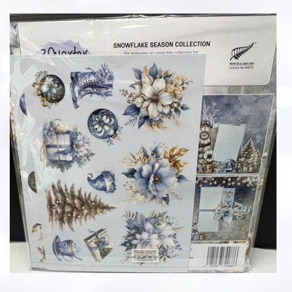 3Quarter Designs SNOWFLAKE SEASON Christmas 12x12 Card Making Paper Kit