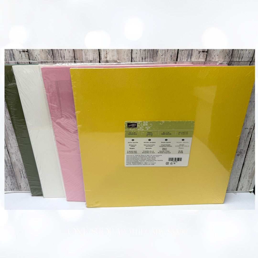 Stampin Up 12X12 CARDSTOCK Paper Brights Regals Lot