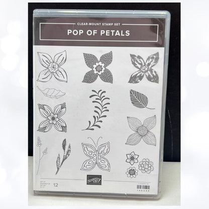 Stampin Up POP OF PETALS Flowers Floral Rubber Stamps