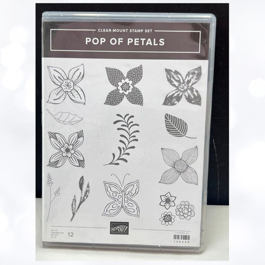 Stampin Up POP OF PETALS Flowers Floral Rubber Stamps