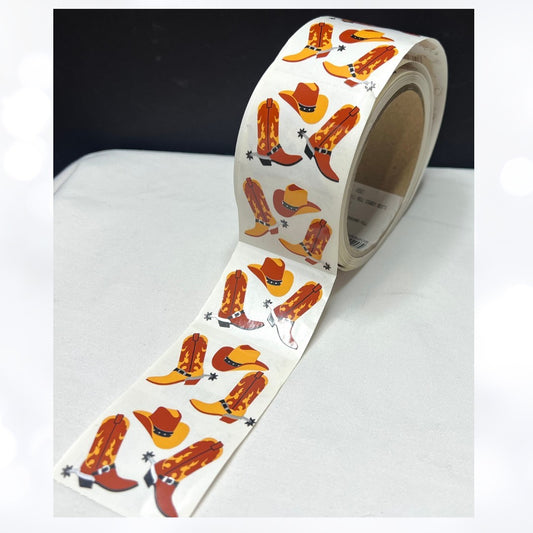 Mrs Grossmans COWBOY BOOTS Western Vintage Stickers Roll 174 Sheets