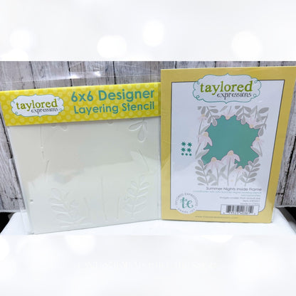 Taylored Expressions SUMMER NIGHTS Wildflowers Layering Stencils & Dies