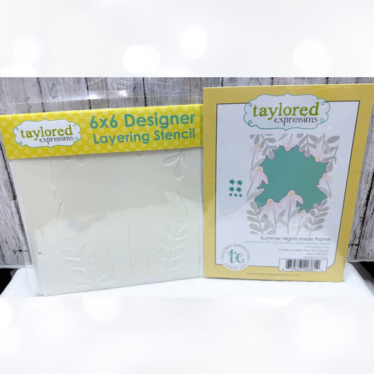 Taylored Expressions SUMMER NIGHTS Wildflowers Layering Stencils & Dies