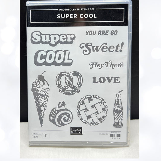 Stampin Up SUPER COOL Snacks Treats Food Ice Cream Soda Rubber Stamps