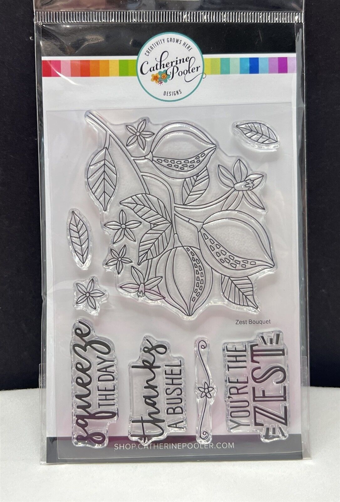 Catherine Pooler ZEST BOUQUET Lemons Fruit Summer Rubber Stamps