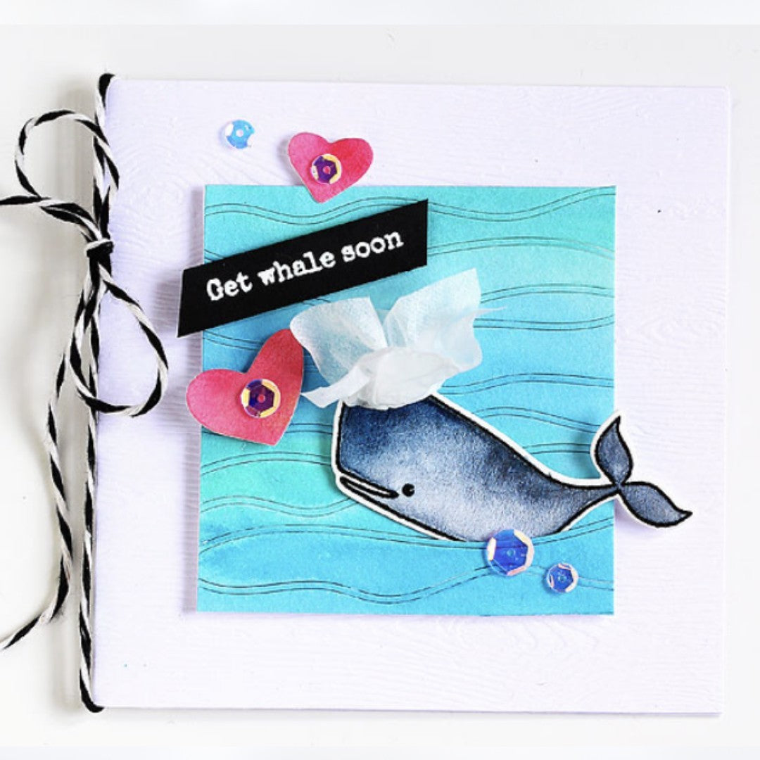 Ellen Hutson PLAID MAKER Strands Pattern Rubber Stamps Die