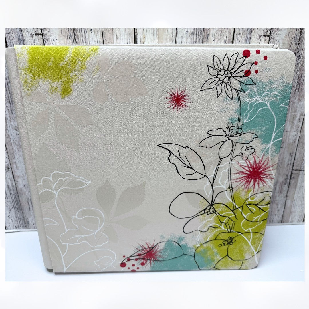 Creative Memories FLOWERS Floral Scrapbook 12x12 Flex Hinge Album + Spargo Pages
