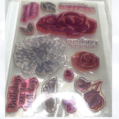 Stampin Up BEAUTIFUL FRIENDSHIP Flowers Floral Rubber Stamps