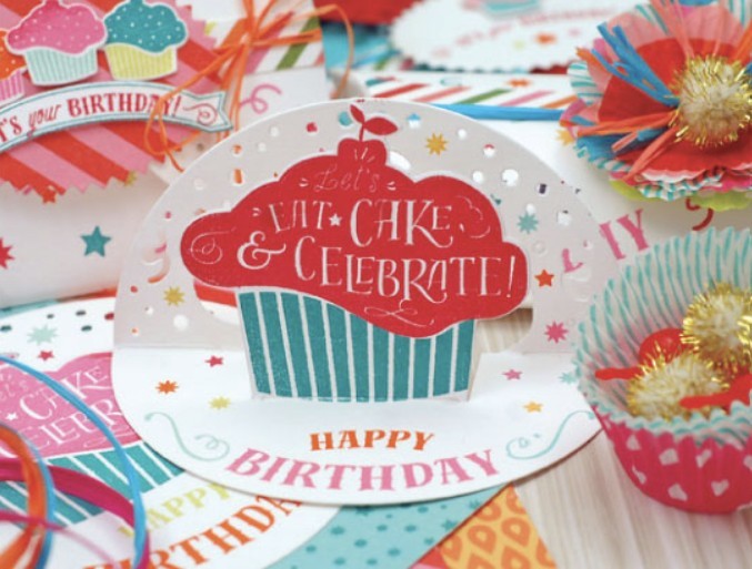 Papertrey Ink PARTY POPS Make It Market Birthday Rubber Stamps Dies Kit Rare