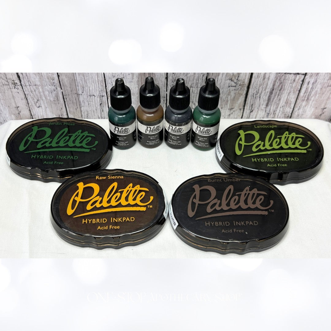 Palette HYBRID INK PADS Reinkers Ink Refills Lot of 4