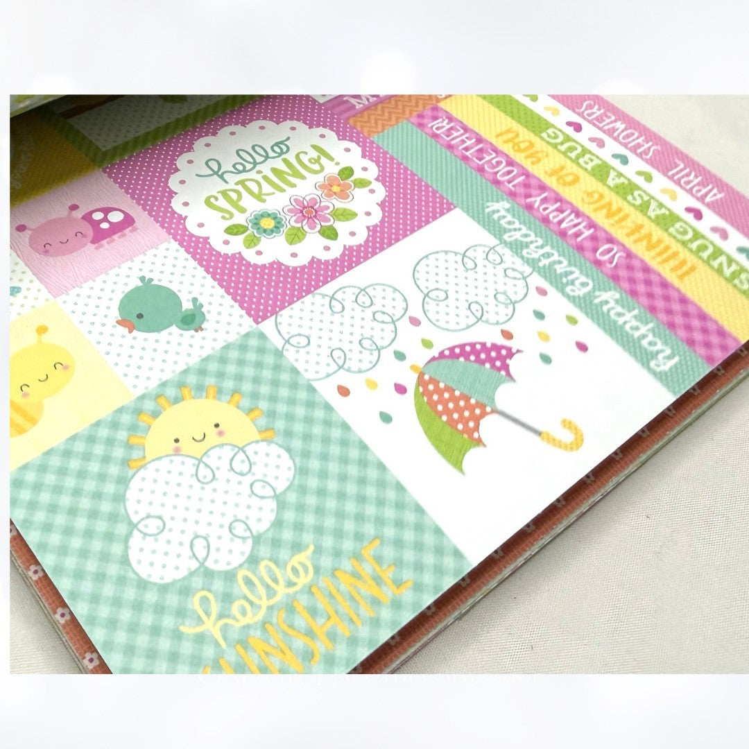 Doodlebug SPRING THINGS Bugs Butterflies 6x6 Cardstock Paper 24 Sheets