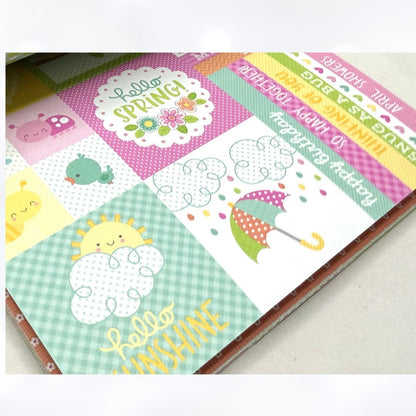 Doodlebug SPRING THINGS Bugs Butterflies 6x6 Cardstock Paper 24 Sheets