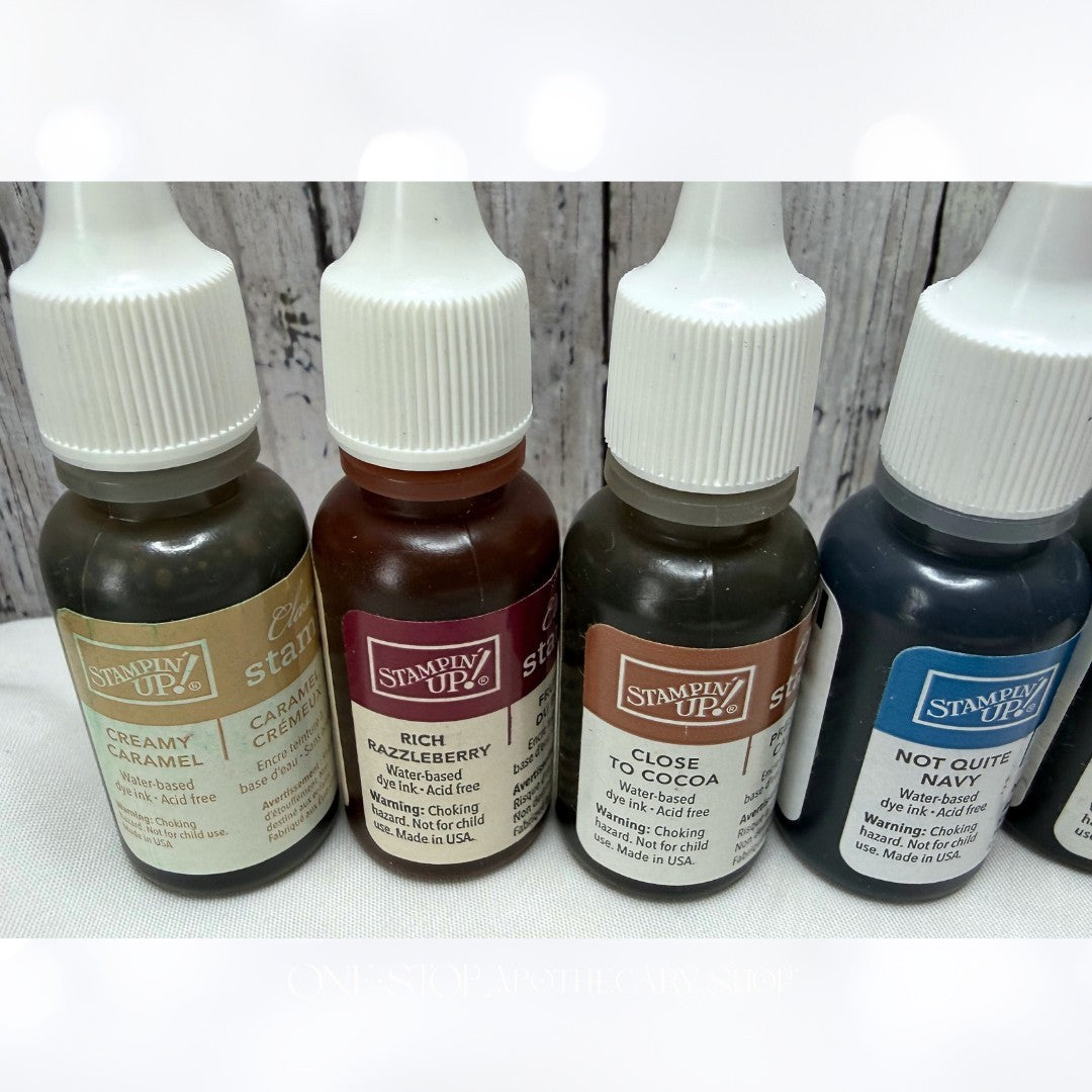 Stampin Up INK REFILLS Regals Neutrals Stamp Pad Reinkers Lot of 8
