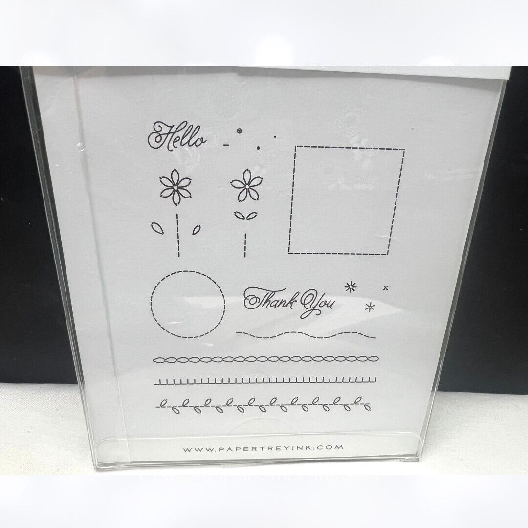 Papertrey Ink STAMP & STITCHED Stitching Rubber Stamps Dies Card Making Kit