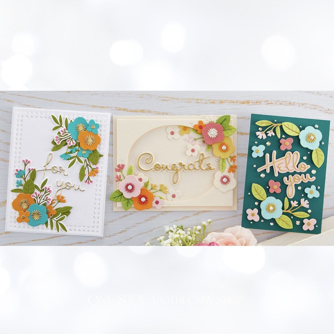 Spellbinders OUTLINED SENTIMENTS Small Dies of the Month August 2022