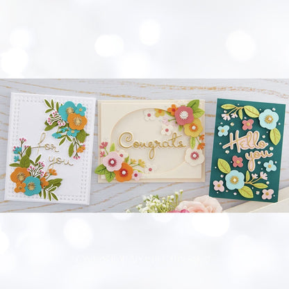 Spellbinders OUTLINED SENTIMENTS Small Dies of the Month August 2022
