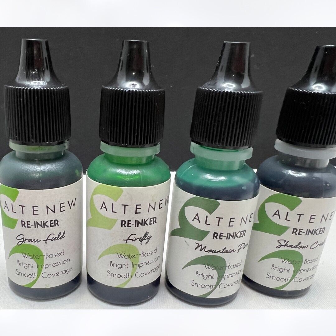 Altenew GREENS Reinkers Ink Stamp Pad Refills Lot of 7 